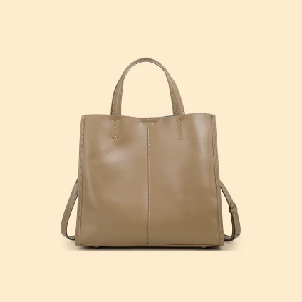 Große Tragetasche für Damen ⎜ Klassische Schultertasche in Lederoptik mit viel Platz für Arbeit und Alltag