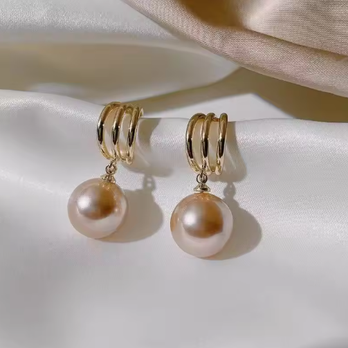 Perlenohrringe im Retro-Stil ⎜ Dezente Vintage-Optik mit goldenen Ringen für zeitlose Alltags-Eleganz