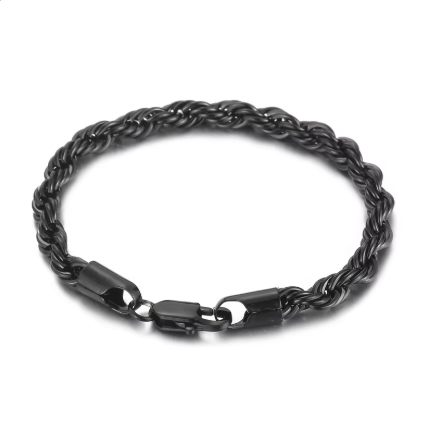 Kordelarmband für Herren ⎜ Robuste Gliederkette in Goldoptik mit japanischem Verschluss für markante Styles