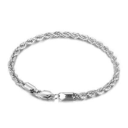 Kordelarmband für Herren ⎜ Robuste Gliederkette in Goldoptik mit japanischem Verschluss für markante Styles
