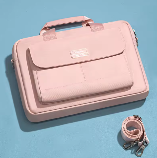 Stoßfeste Laptoptasche für Damen ⎜ Gepolsterte Schultertasche mit extra Fächern für Zubehör und Alltag