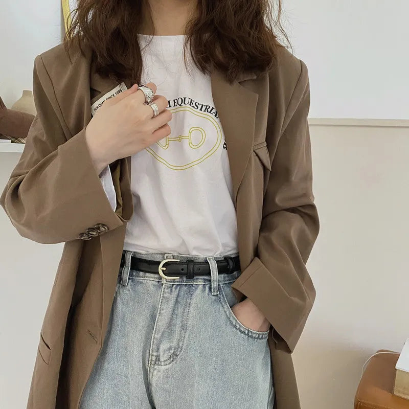 Kunstleder-Gürtel für Damen ⎜ Schlichtes Design für Jeans, Röcke und elegante Looks