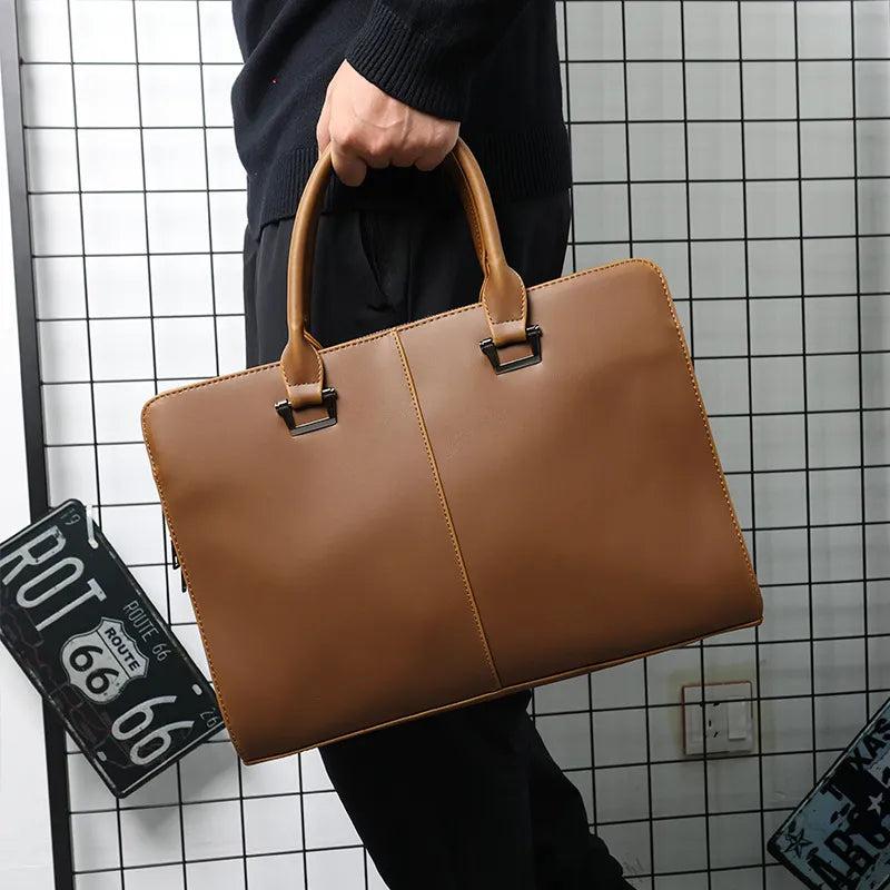 Business Schultertasche für Herren ⎜ Modische Tragetasche mit Griffen für Laptop und Unterlagen
