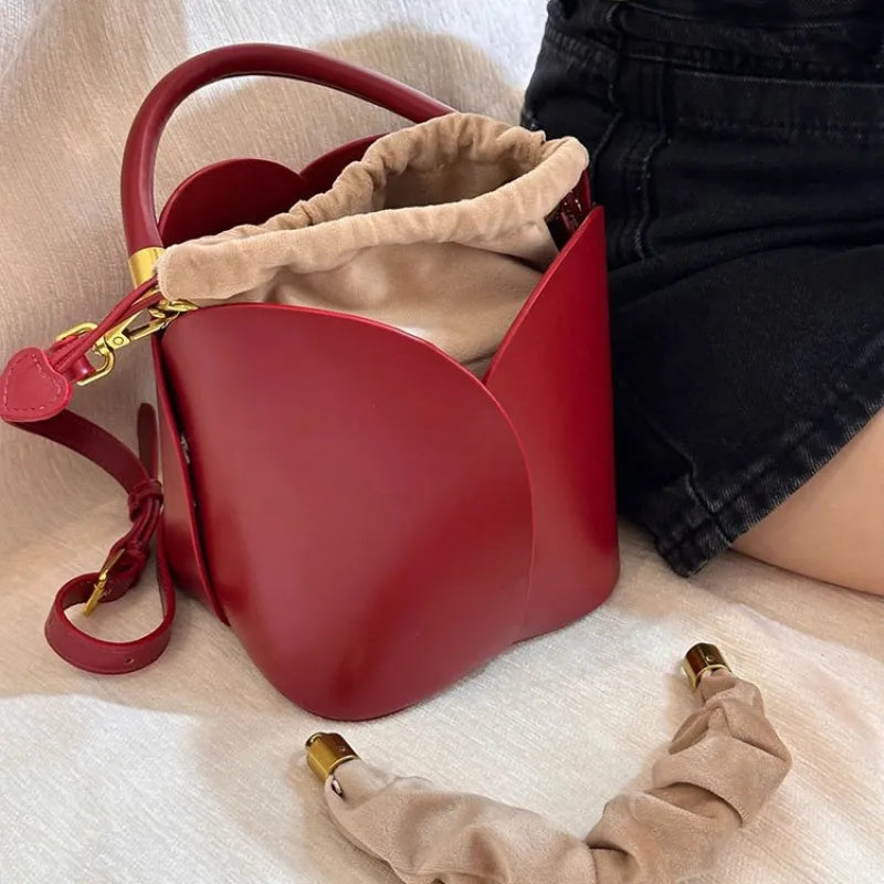Handtasche für Damen ⎜ Blumentasche mit Zugband und Tragegriff für besondere Anlässe