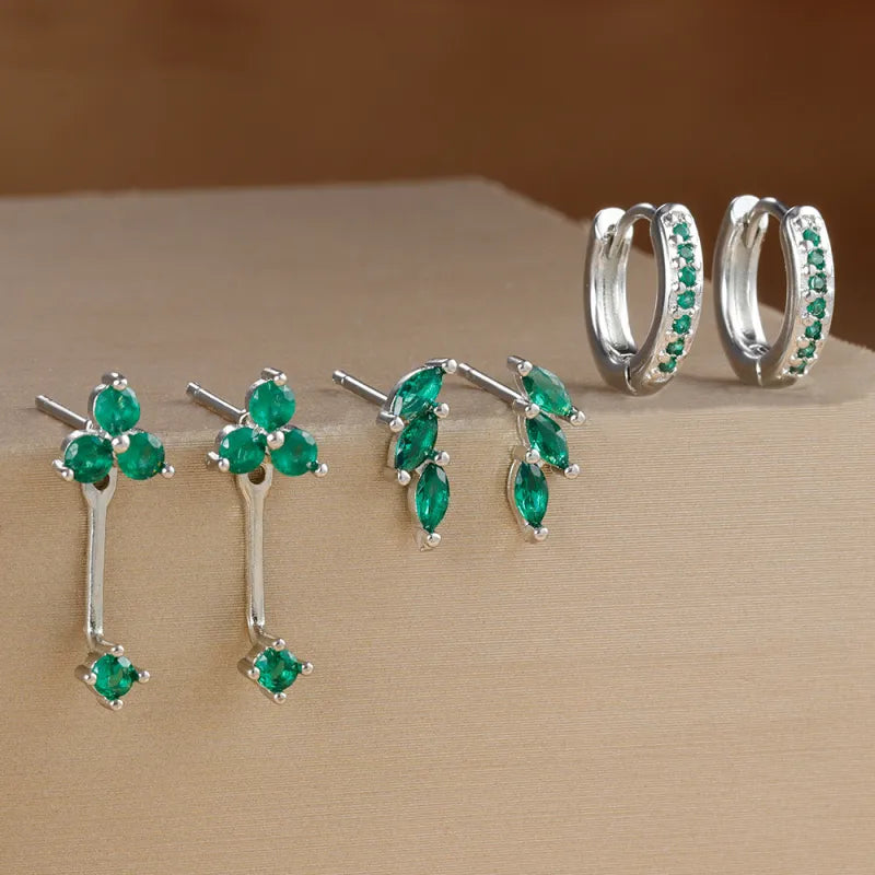 Ohrring-Set für Damen ⎜ Vergoldetes Schmuckset mit Kristallen für vielseitige und elegante Kombinationen