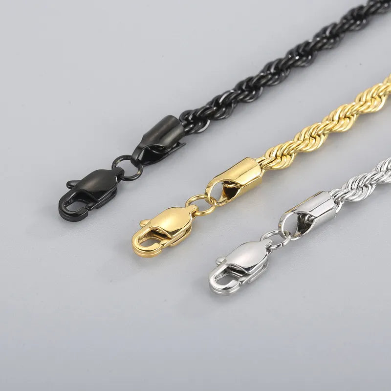 Kordelarmband für Herren ⎜ Robuste Gliederkette in Goldoptik mit japanischem Verschluss für markante Styles