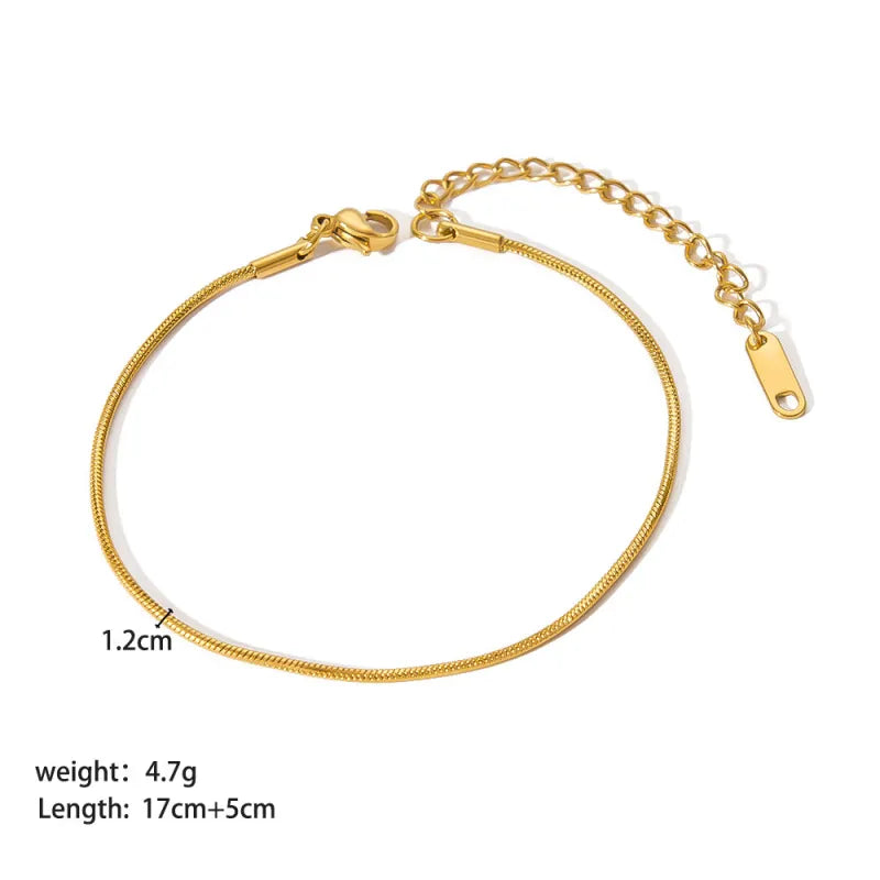 Vergoldetes Armband-Set aus Edelstahl ⎜ Schlanke Formgebung für langlebige Looks mit Stil