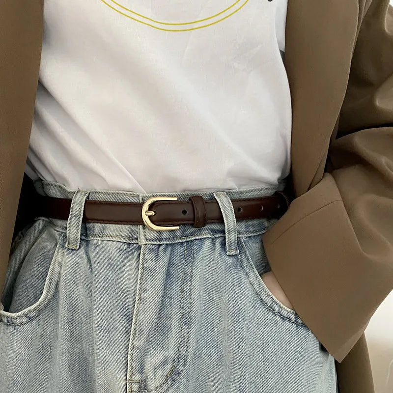Kunstleder-Gürtel für Damen ⎜ Schlichtes Design für Jeans, Röcke und elegante Looks