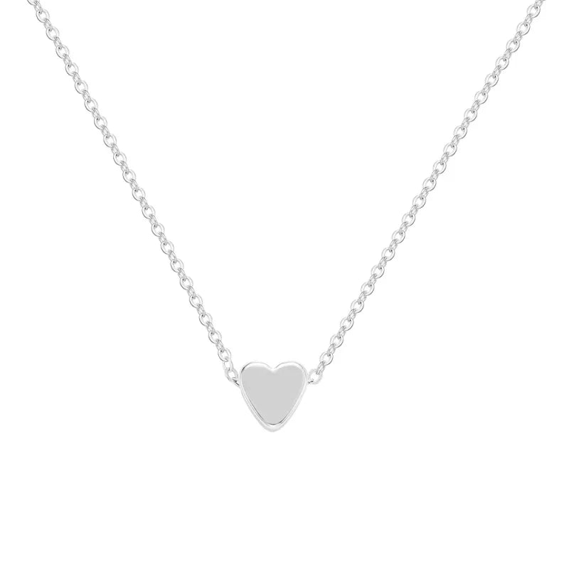 Damenkette mit Herzanhänger ⎜ Schlichte Halskette in Goldoptik für Eleganz im Alltag oder als Geschenkidee