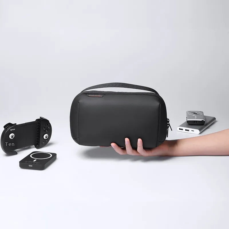 Herren-Kulturtasche mit Griff ⎜ Wasserabweisendes Modell mit viel Platz für Pflegeartikel auf Reisen