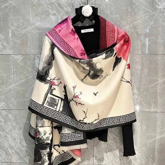 Winter-Schal modernen Stil ⎜ Weiches Damenaccessoire für kalte Tage