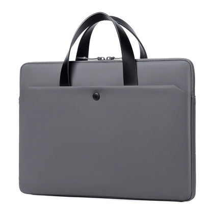 Laptop Tasche mit Griff für Damen und Herren ⎜ Schlankes Design mit Vordertasche für stilvollen Office-Einsatz