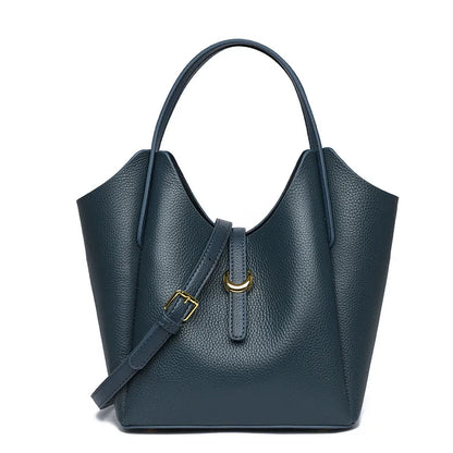 Henkeltasche für Damen aus Lederoptik ⎜ Geräumige Umhängetasche mit Tragegriff für elegante Alltagslooks