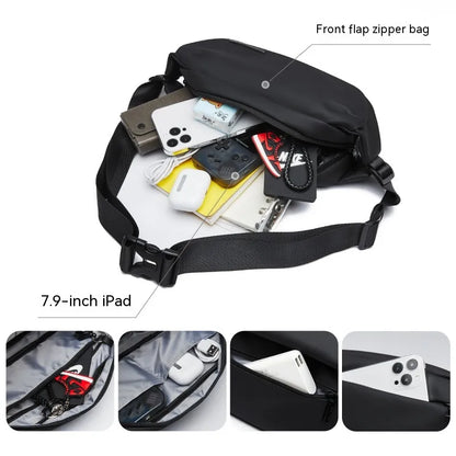Wasserabweisende Brusttasche für Herren ⎜ Sicheres Reise- und Alltagsmodell mit Stauraum