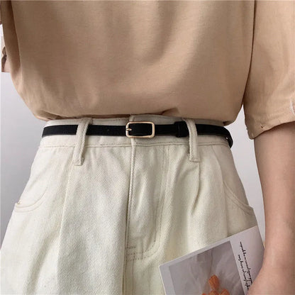 Minimalistischer Taillengürtel im Retro-Stil ⎜ Schmaler Gürtel für klassische Outfits mit modernem Touch