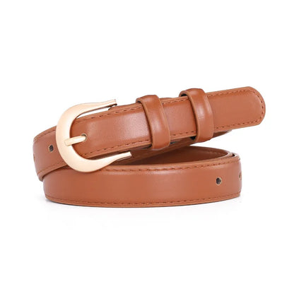 Basic-Gürtel mit Halbrundschnalle ⎜ Vielseitiges Accessoire für Alltag und Freizeit