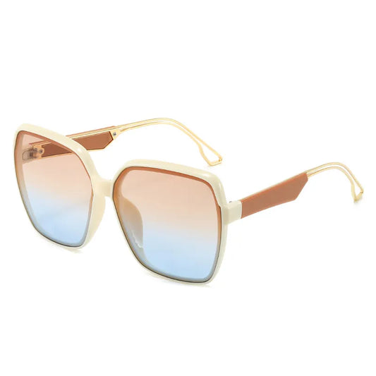 Quadratische Sonnenbrille mit Farbverlauf ⎜ Modischer UV-Schutz für sonnige Stunden