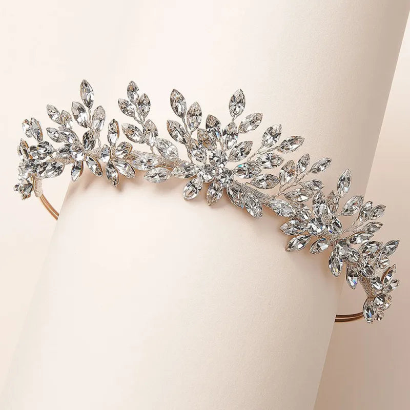 Brautkrone mit Strasssteinen für Damen ⎜ Edler Kopfschmuck für Hochzeit, Ball und festliche Anlässe