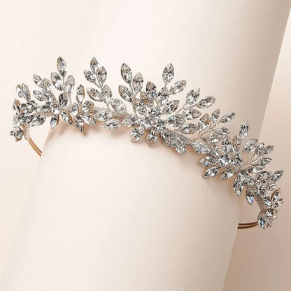 Brautkrone mit Strasssteinen für Damen ⎜ Edler Kopfschmuck für Hochzeit, Ball und festliche Anlässe