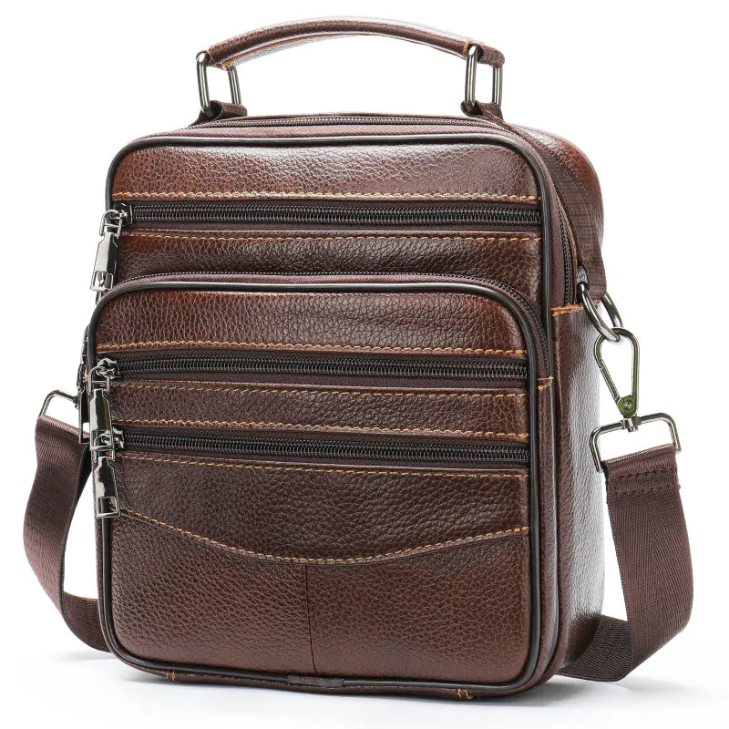 Herren-Schultertasche mit Muster ⎜ Stilvolles Karodesign für Alltag und modische Freizeitlooks