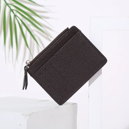 Kartenetui mit Reißverschluss für Damen ⎜ Schlankes Design mit mehreren Kartenfächern und Münzfach