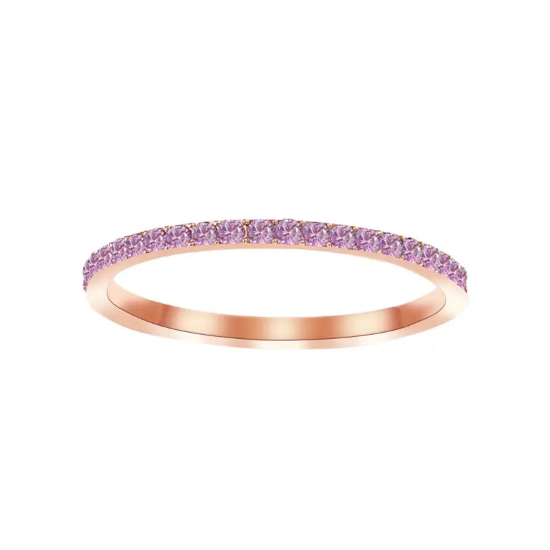 Schlichter Ring in Goldoptik ⎜ Schlichter Ring mit funkelnden Zirkonia für elegante Alltags- und Business-Looks
