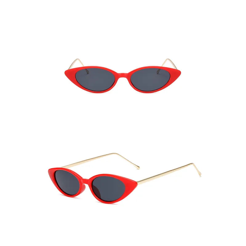 Kompakte eckige Damen-Sonnenbrille ⎜ Kleines Retro-Design mit UV-Schutz für trendige Outfits