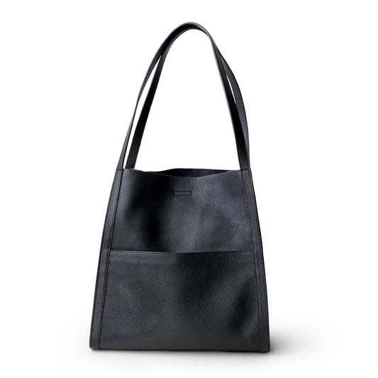 Schultertasche aus Echtleder für Damen ⎜ Elegante Alltagstasche mit großem Stauraum und Komfort-Träger