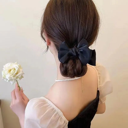 Haarspange mit Schleife für Damen ⎜ Eleganter Dutt-Clip für romantische Zopf- und Hochsteckfrisuren