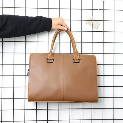 Business Schultertasche für Herren ⎜ Modische Tragetasche mit Griffen für Laptop und Unterlagen