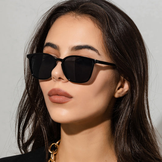Unisex-Sonnenbrille mit Doppelsteg ⎜ Großes Gestell mit Farbverlauf für modischen Sonnenschutz