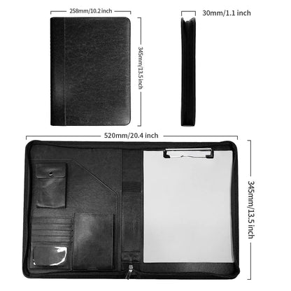 Konferenzmappe für Herren ⎜ Organizer mit Reißverschluss und Fächern für Tablet, Dokumente und Karten