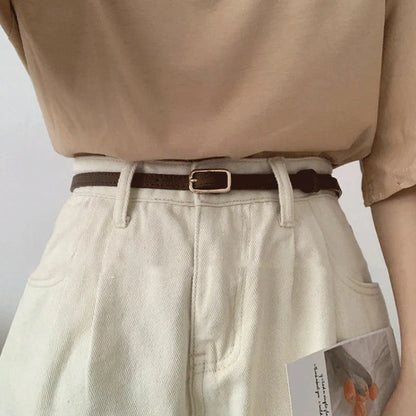 Minimalistischer Taillengürtel im Retro-Stil ⎜ Schmaler Gürtel für klassische Outfits mit modernem Touch