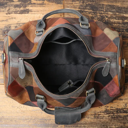 Reisetasche aus Leder für Herren ⎜ Vintage Tasche mit Schultergurt und geräumigem Hauptfach