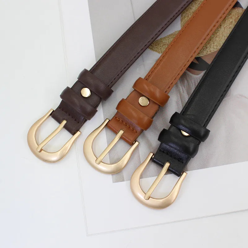 Basic-Gürtel mit Halbrundschnalle ⎜ Vielseitiges Accessoire für Alltag und Freizeit