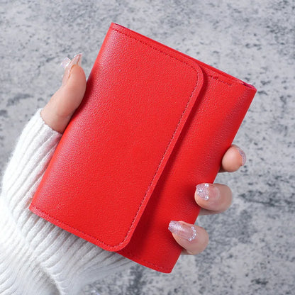 Damen Geldbörse mit Magnetverschluss ⎜ Schlichte Brieftasche mit Fächern für Karten und Scheine