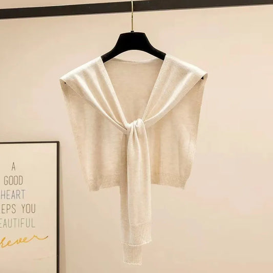 Gestreifter Damen-Strickschal ⎜ Vielseitig kombinierbar für moderne Layering-Looks