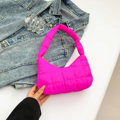 Unterarmtasche für Damen ⎜ Gepolsterte Schultertasche in Trendfarben für Alltag und Freizeit