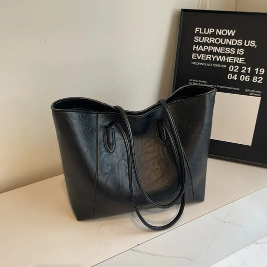 Shopper für Damen ⎜ Elegante Tragetasche in Lederoptik mit großzügigem Innenfach für den Alltag