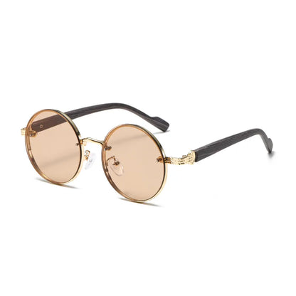 Runde Damen-Sonnenbrille mit Metallgestell ⎜ Klassik trifft Retro mit UV-Schutz