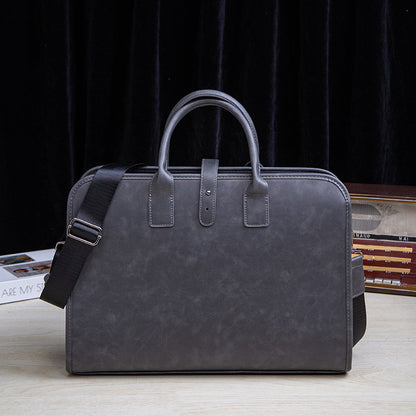 Herren Aktentasche mit Schulterriemen ⎜ Elegante Dokumententasche aus Lederimitat für Büro und Meetings