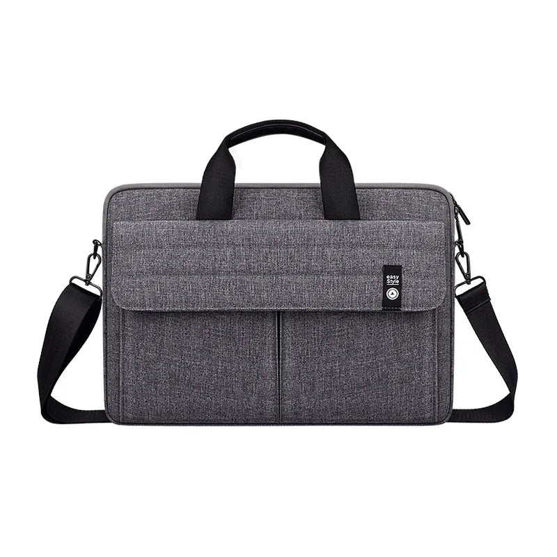 Laptop Schultertasche für Damen und Herren ⎜ Leichte Notebooktasche mit Vordertasche für Zubehör