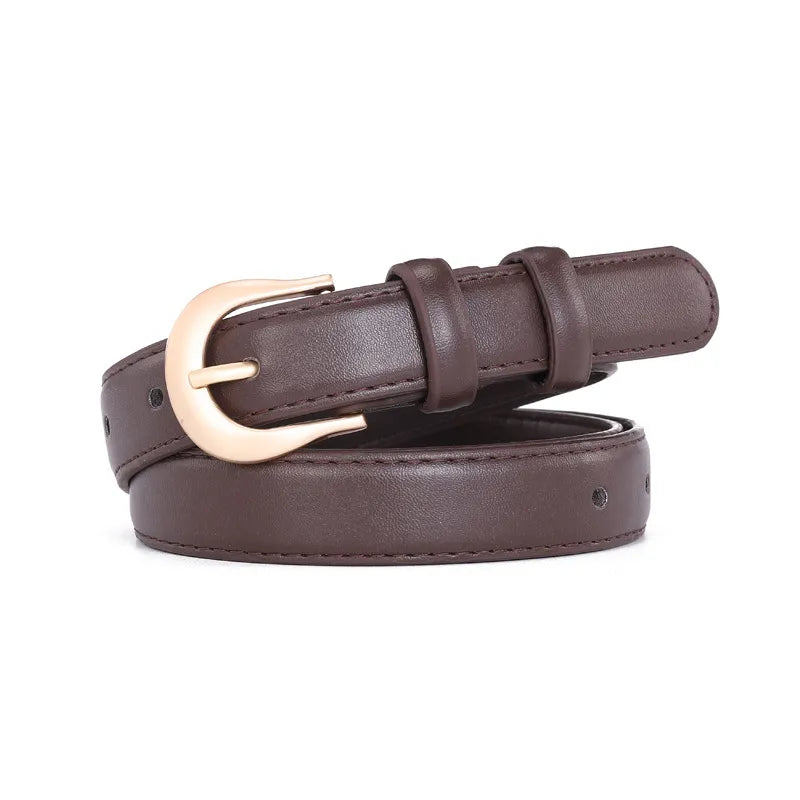 Basic-Gürtel mit Halbrundschnalle ⎜ Vielseitiges Accessoire für Alltag und Freizeit