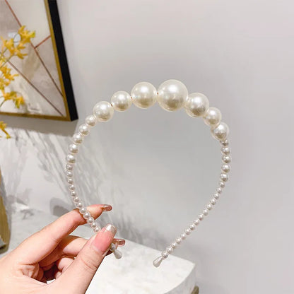 Perlen Haarreif für Damen ⎜ Schlanker Kopfschmuck mit elegantem Design für festliche und alltägliche Anlässe