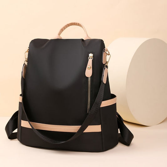 Anti-Diebstahl Rucksack für Damen ⎜ Stylischer Cityrucksack mit Reißverschluss und verstecktem Fach