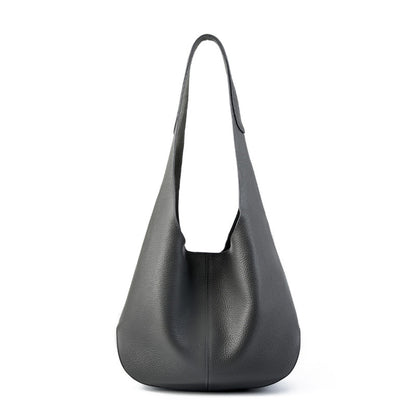 Große Schultertasche aus Leder für Damen ⎜ Weiche Beuteltasche mit viel Platz für Alltag und Büro