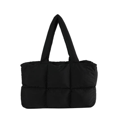 Puff-Tasche für Damen ⎜ Gepolsterte Schultertasche in Stepp-Optik für gemütliche Tage