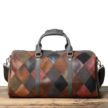 Reisetasche aus Leder für Herren ⎜ Vintage Tasche mit Schultergurt und geräumigem Hauptfach