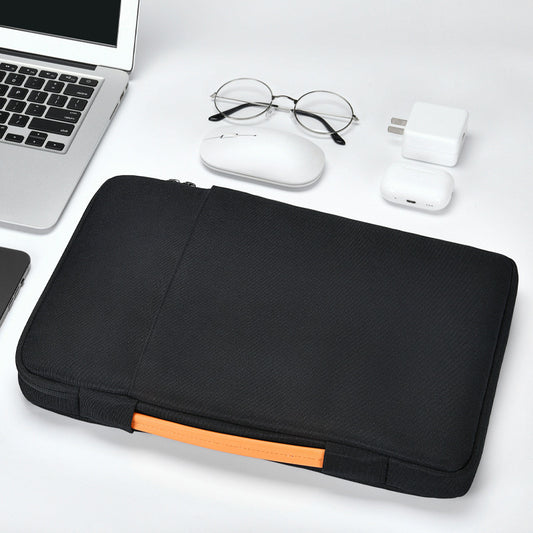 Notebook Tasche mit Griff ⎜ Stoßfeste Laptophülle mit Fleece-Futter und Fach für Zubehör und Reisedokumente