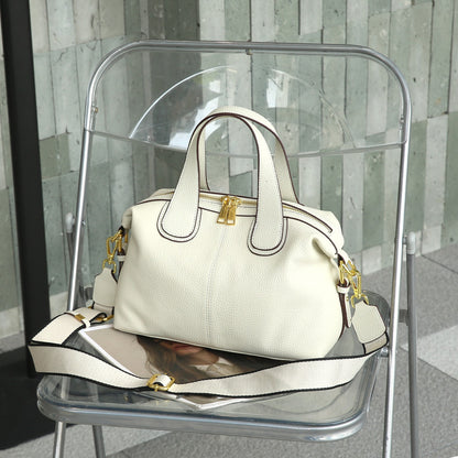 Damen Handtasche in Lederoptik ⎜ Hochwertige Umhängetasche mit Kurzgriff für Alltag, Büro und Events